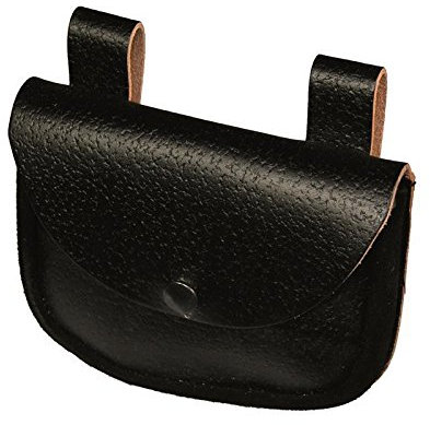 Eiko Nageltasche einfach mit Deckel, Rindleder, schwarz