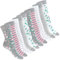 Celodoro Pack de 10 paires de chaussettes en coton pour femme Différents motifs au choix - - Taille unique