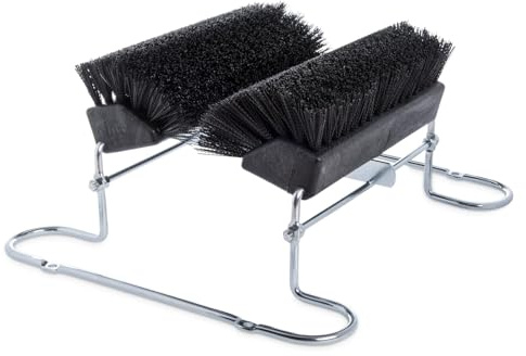 Carlisle 4042403 Commercial Boot 'N Shoe Brush Scraper with Chrome Plated Steel Frame, Black