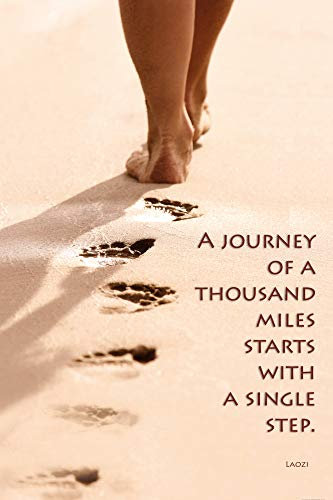1art1 Motivation Poster A Journey of A Thousand Miles Starts with A Single Step Kunstdruck Bild 180x120 cm