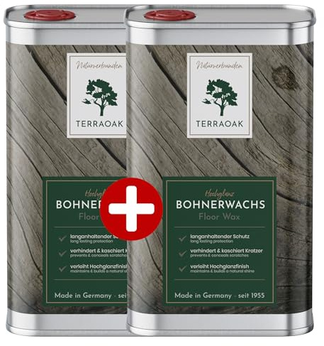 Bohnerwachs farblos & flüssig, 10 Liter, Holzwachs, Hartwachs - Made in Germany | Behandlung von Holz-Böden & Möbel | Parkett Wachs, Hartwachsöl, Holzöl, Versiegelung, Möbelwachs