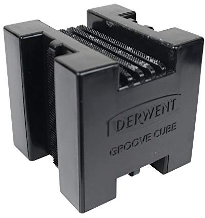 Derwent Groove Cube, 4 Groove Patterns for XL Charcoal and Graphite Blocks