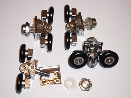 Set di 4 rulli regolabili per porta della doccia