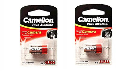 2 x 4LR44 4G13 L1325 A544 476A 6v Alkaline batteries by Poundmax