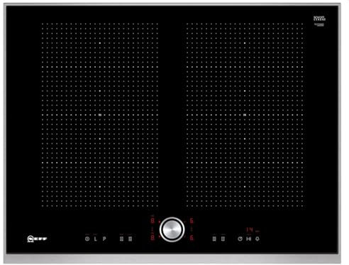 Neff T57TT60N0 Built-in Zone induction hob Black, Stainless steel hob - Neff T57TT60N0, Built-in, Zone induction hob, Ceramic, Black, Stainless steel, 2200 W, 19 cm