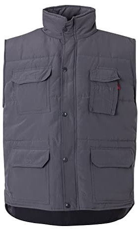 Velilla Serie 108 - Gilet multitasche trapuntato (Taglie M) colore grigio
