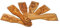 Lot de 6 spatules en bois d'olivier env. 14 cm Avec veinure
