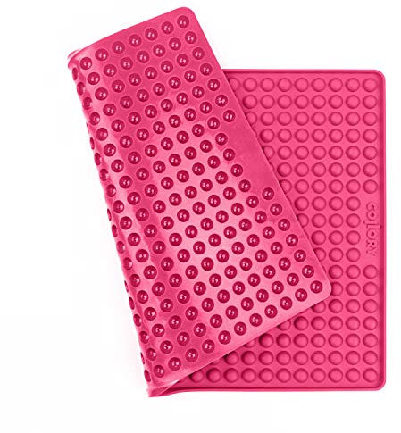 Collory Backmatte Hundekekse für MINI HALBKUGEL (1cm Ø) Leckerlis, Silikon Backform, Backunterlage für Backblech, Diätmatte, Hitzebeständig, Lebensmittelecht & Bpa-frei