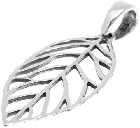 Windalf Schmuck Anhänger FAIRY 3.1 cm Feenhaftes Blatt 925 Sterling Silber
