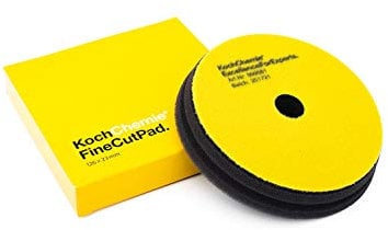 Koch-Chemie Fine Cut Pad: Mittelstark-abrasiver Schwamm zum Entfernen von mäßigen Verwitterungsspuren und Kratzern; geringe Drehkräfte und hohe Stabilität; lang anhaltende Stauchhärte; leicht an