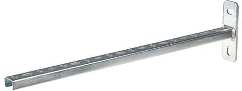 Dalsys 25x Schienenkonsole, Wandausleger 27/18, 50cm Silber | Schwerlastkonsole für hohe Lasten, stabile Wandkonsole, Schwerlastträger, Winkelkonsole, Rohrhalterung Wand, Stützkonsole