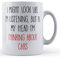 Father Fox - Might Look Like I'm Listening, Thinking About Cars - Car Enthusiast, Driver Gift Mug, Ceramic, 11fl.oz.