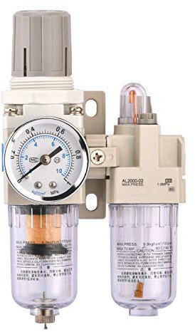 Wasserabscheider Druckluft Druckminderer Druckluftregler für Kompressor, 1/4 Zoll (Wasserabscheider 2)