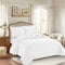 PRIME LINENS 3 Piece Inspiration Quilted Bedspread Embossed Pattern Comforter Bedding Set Bed Throw with Pillow Case (White, Single 2 Piece)