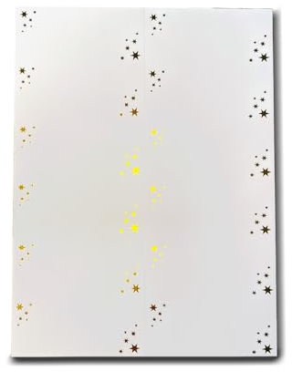 Paper24 120 Weihnachtsetiketten Adressetiketten selbstklebend mit goldenen Sternen für Weihnachten 10 Bögen mit je 12 Etiketten auf A4 Bogen