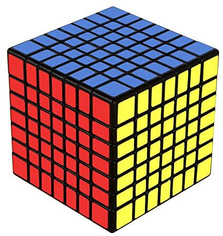 ROXENDA Zauberwürfel Speed Würfel- Einfaches Drehen & Glatt Spiel, Super-haltbarer Aufkleber mit Lebendige Farben (7x7x7)