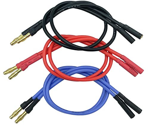 Nuofany 6 STÜCKE 4,0 mm Banana Gold Bullet Connector Verlängerungskabel für RC Brushless Motor ESC Verlängerungskabel Draht RC Auto Bootsteile