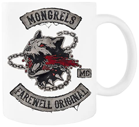 Copia De Mongrel Days Gone Weißer Becher Trinkbecher aus Keramik