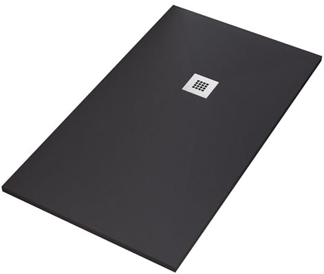 Piatto Doccia in marmo resina Nero pietra cemento Star PLUS - 80x120