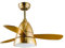 PRENDELUZ Ventilator gold mit 3 Flügeln mit Fernbedienung Lüfter Lüfter 2 x E27 Sockel