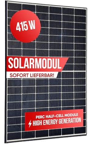 Jet-Line | Solarpanel | Solarpanele | Solarmodul | Panel Solar | Power Modul mit 415 W | silver frame Solarmodul | Panel Balkonsolar | Balkonkraftwerk