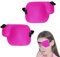 2 Pièces Patch d'Oeil Strabisme, Cache-Oeil Ajustable Noir, Cache Oeil Enfant Amblyopie, Cache Oeil pour Lunettes pour Adultes et Enfants pour Patch réglable Strabisme des Yeux, Rose