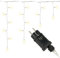Nipach GmbH Eisregen-Lichterkette 600er LED Leuchtfarbe warm weiß mit Funktionen Trafo Timer Weihnachten für Außen Xmas-Deko Weihnachtsbeleuchtung