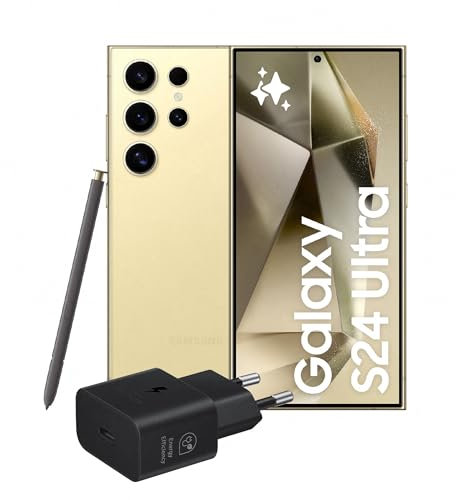 Samsung Galaxy S24 Ultra Smartphone AI, Caricatore incluso, Display 6.8'' QHD+ Dynamic AMOLED 2X, Fotocamera 200MP, RAM 12GB, 512GB, 5.000 mAh, Titanium Yellow [Versione italiana]