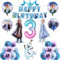 UdacA Gefrorene Geburtstagsdeko, 25 Stück Frozen Balloon Deko, Elsa geburtstagsparty Deko mit Happy Birthday Banner für Kindergeburtstag Deko 3. Geburtstag