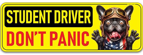 HEY-OKEY Student Driver Magnet für Auto - Lustiger Bitte seien Sie Patient Magnetischer Stoßstangen-Aufkleber - Abnehmbares Rookie-Sicherheitswarnschild - Reflektierend und witterungsbeständig 25,4 x