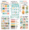 Hadley Designs Spanische Klassenzimmer-Dekorationen – 12 spanische Poster für Klassenzimmer, Abecedario para Niños en Español, laminierte Boho-Poster, 28 x 43 cm