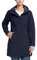 33,000ft Veste de Softshell Longue légère et imperméable pour femme, À Capuche Veste de pluie, Veste fonctionnelle coupe-vent, Activites En Exterieur à pied Randonnée Bleu Foncé 2XL