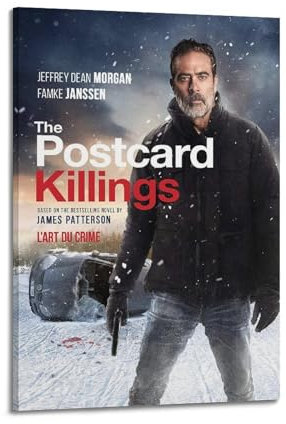 ZaMouss Filmposter The Postcard Killings, Leinwandposter, Wandkunst, Dekoration, Wohnzimmer, Schlafzimmer, Dekoration, Poster, 40 x 60 cm, Rahmenstil