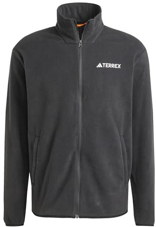 adidas Uomo Terrex Multi Essentials Full Zip Fleece Jacket, Black, L