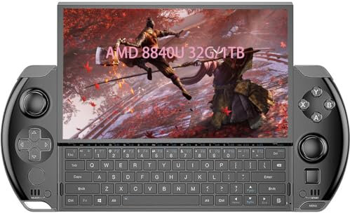 GPD Win 4, console di gioco portatile portatile da 6 pollici Touchscreen 1920X1080 Mini Laptop UMPC Win 11 CPU AMD Ryzen 7 8840U 32GB LPDDR5 RAM/1TB M.2 NVMe 2280 SSD (nero)