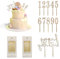 12 Stück Champagner Geburtstagskerzen und 10 Cake Topper Zahlen, 0-9 Holz Kuchendeko Geburtstag mit Happy Birthday Tortendeko, Geruchsfrei, Ungiftig, Mit Ständer, Ideal für Geburtstage