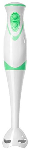 Frullatore ad immersione macinatore sminuzzatore lame acciaio inox antischizzo 2 livelli di velocità 300W (VERDE)