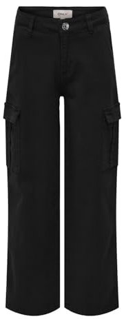 KIDS ONLY Mädchen Kogyarrow-vox STR Pant PNT Noos Cargohose, Schwarz, 134 EU