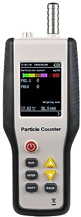 AUBEST Professional Dust Particle Counter, Handheld PM2.5 Detector Particle Counter Air Quality Monitor Home Indoor Dust Particles Meter 2.8in LCD Display