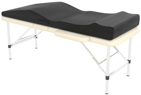 ENITYA Massagebett-Topper Wimpernbett Wave Matratze Ergonomische 180x70 cm | Rutschfeste Unterseite, Abnehmbarem Bezug, Hohe Dichte Foam, für Kosmetikliege Spa-Massage und Schönheitssalon (nur Matratze)