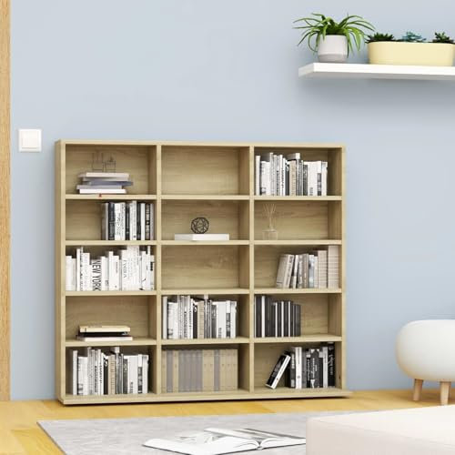 CD shelf Sonoma oak 100x23x89.5 cm wood material