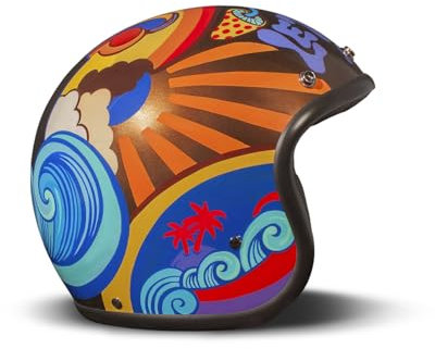 DMD Retro Trip Black Open Face Helm Jethelm Motorradhelm ECE22.06, M