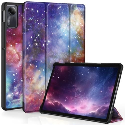 EasyAcc Funda Compatible con Xiaomi Redmi Pad SE 2023 Tablet de 11 pulgadas, Soporte Estrecho Funda Protectora para Redmi Pad SE 2023, Estrellas Moradas