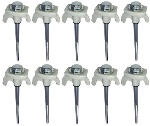 Paletti per tende filettati, paletti per tende a vite | Paletti da campeggio avvitabili da 10 pezzi - Picchetto di ancoraggio a terra con punte filettate resistenti all'usura per tende da sole