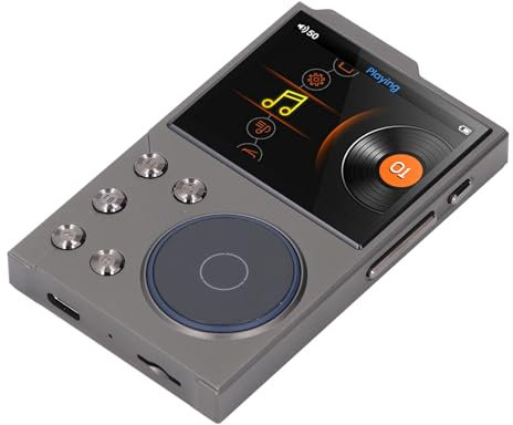 HiFi-MP3-Player mit Bluetooth 5.3,2,4-Zoll-HD-Bildschirm,Hochauflösender, Verlustfreier Sound, Digitaler Audio-Musik-Player,Tragbarer 750-mAh-Audio-Player mit ALPS-Scroll-Steuerung