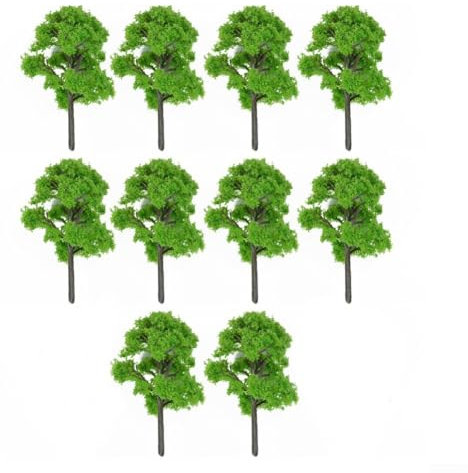 Realistische Banyan-Bäume, 12 cm, 10 Stück, für Modelleisenbahn-Landschaften und Garten-Layouts