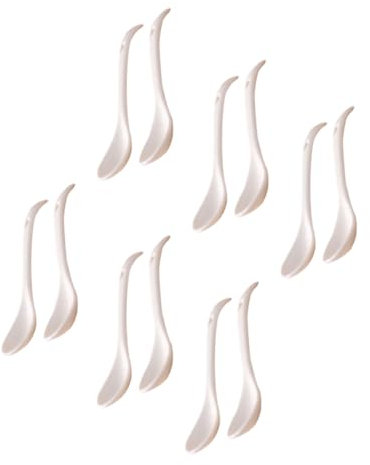 UTHCLO 12piezas Cucharas De Cerámica Cucharadas Soperas Multifunción Para Café Té Vajilla Hogar y Restaurante