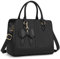 RAINSMORE Sac a Main Femme Cuir PU Cabas Femme Grand Sacs à Main Portés Épaule Tendance Sac à main Pour les Cours Lycee Fourre Tout Bandoulière Travail 13 Pouces Noir