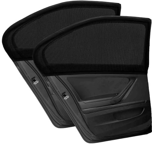 Sonnenschutz Auto Baby, 2 Stück Universal Auto Seitenfenster Sonnenschutz für Heckfenster, UV-Schutz Netz mit Mesh-Material für Baby Sicherheit und Haustiere