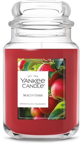 Yankee Candle Macintosh, Fall Scented Candle, 22oz Large Jar with up to 150 Hour Burn Time